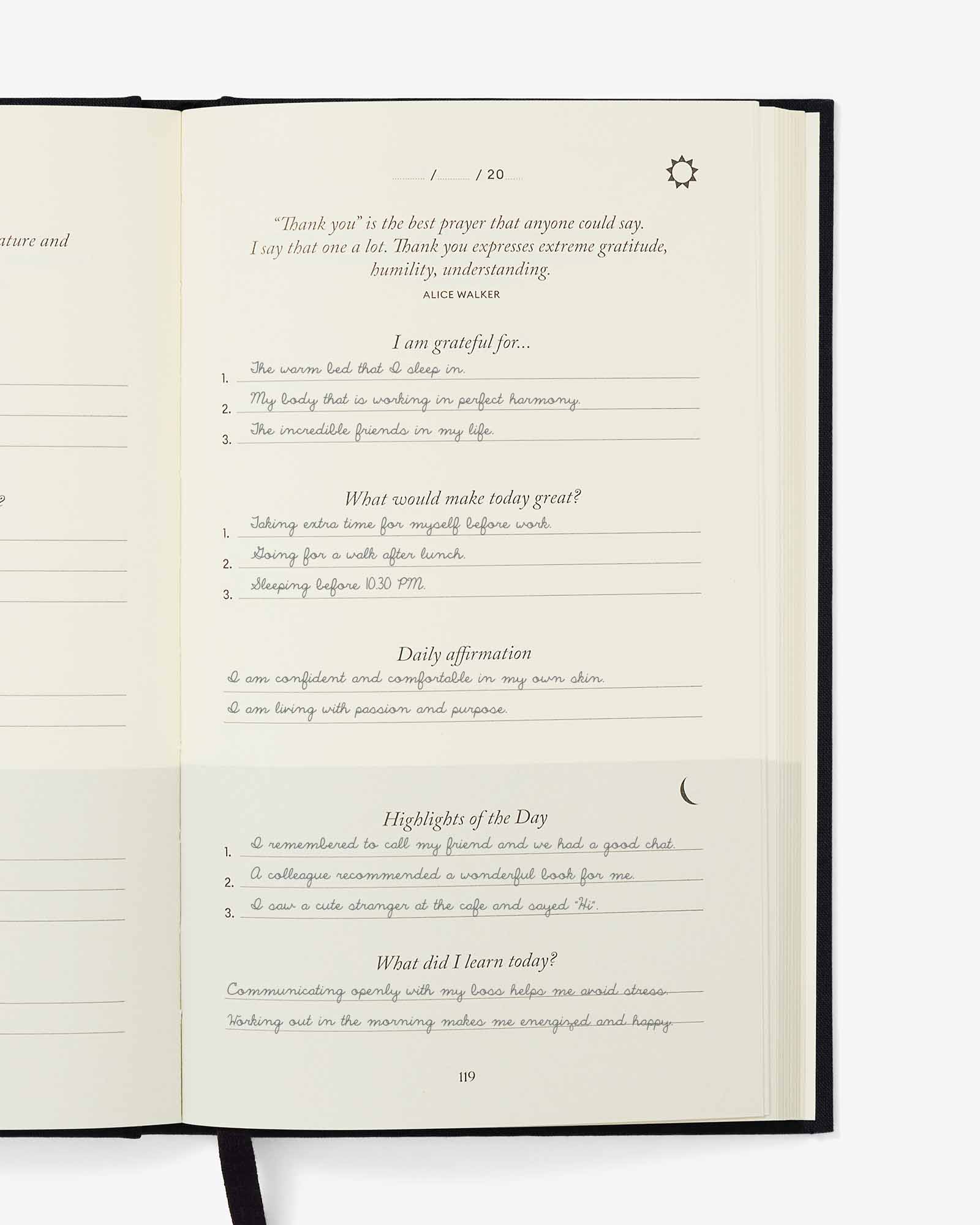 The Five Minute Journal – Bold Black | Daily Guided Journal | Gratitude & Mindfulness