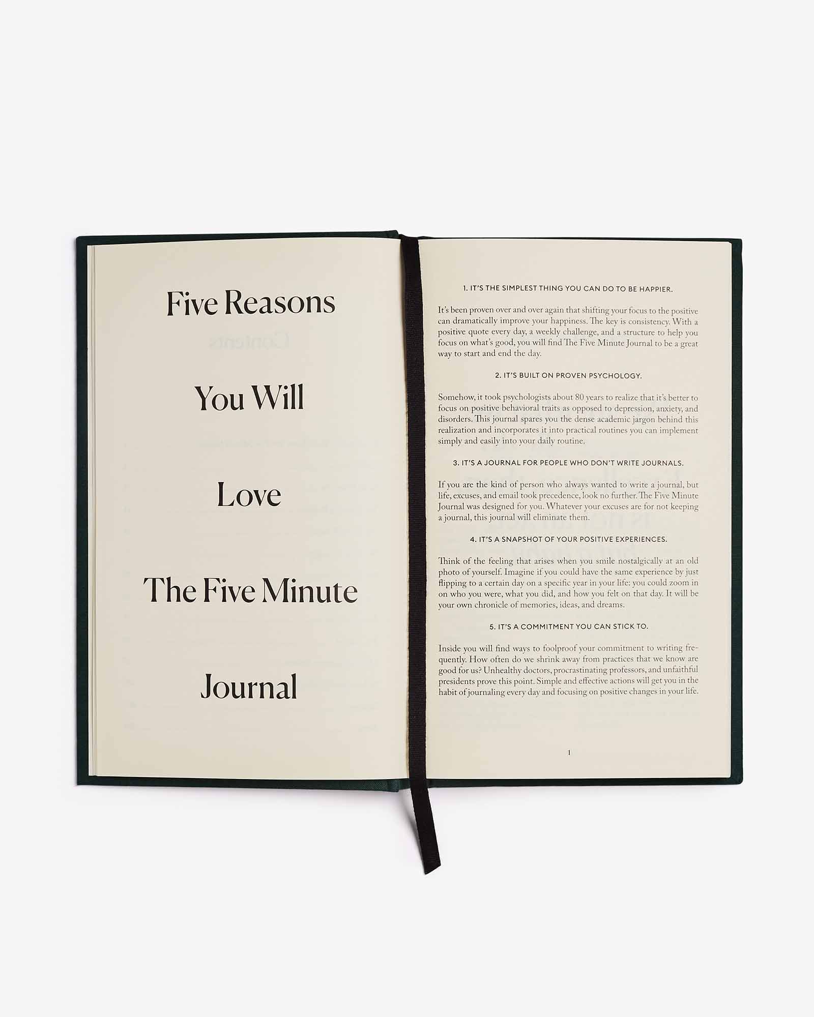 The Five Minute Journal – Earth Green | Daily Guided Journal | Gratitude & Mindfulness