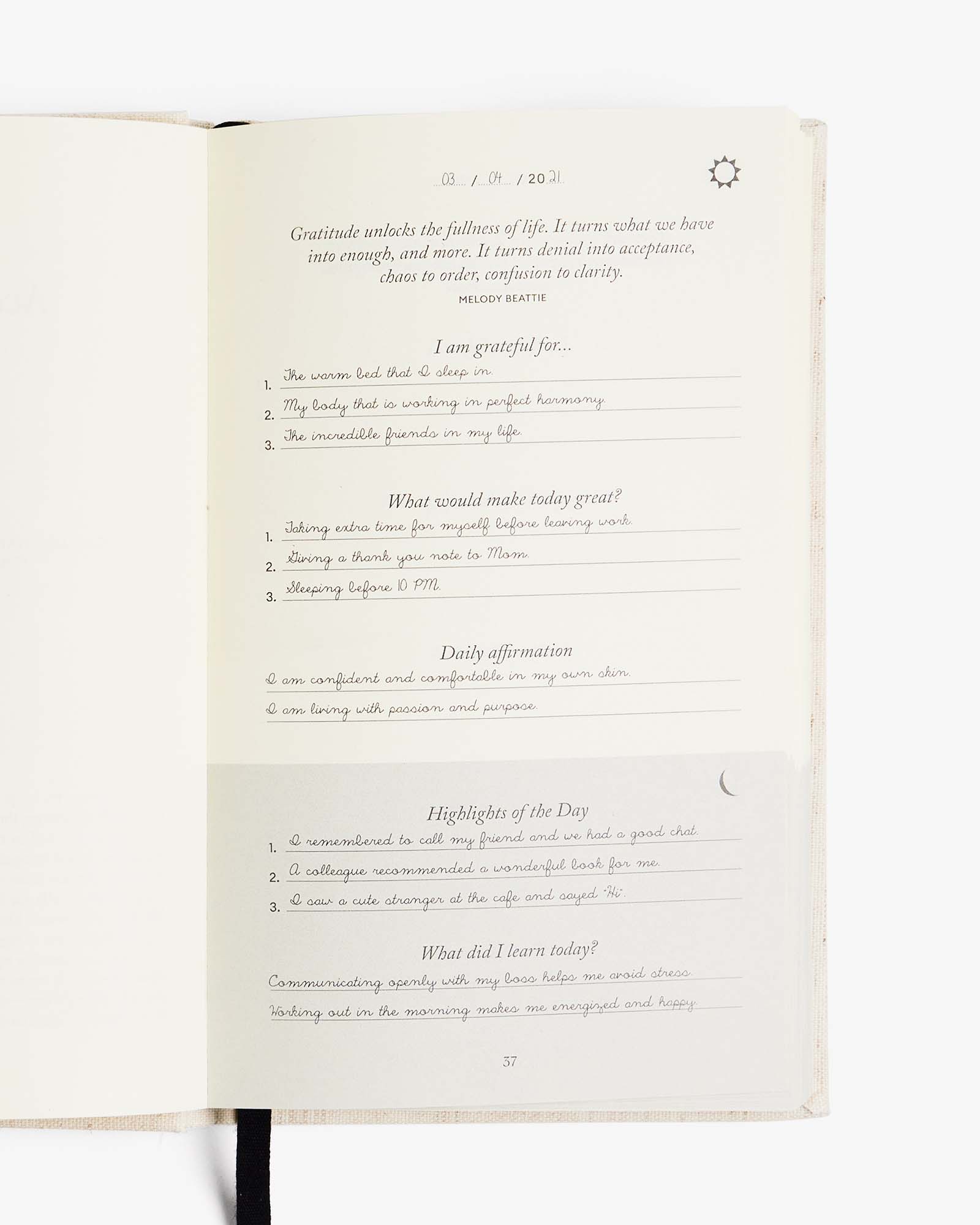 The Five Minute Journal – Original Linen | Daily Guided Journal | Gratitude & Mindfulness