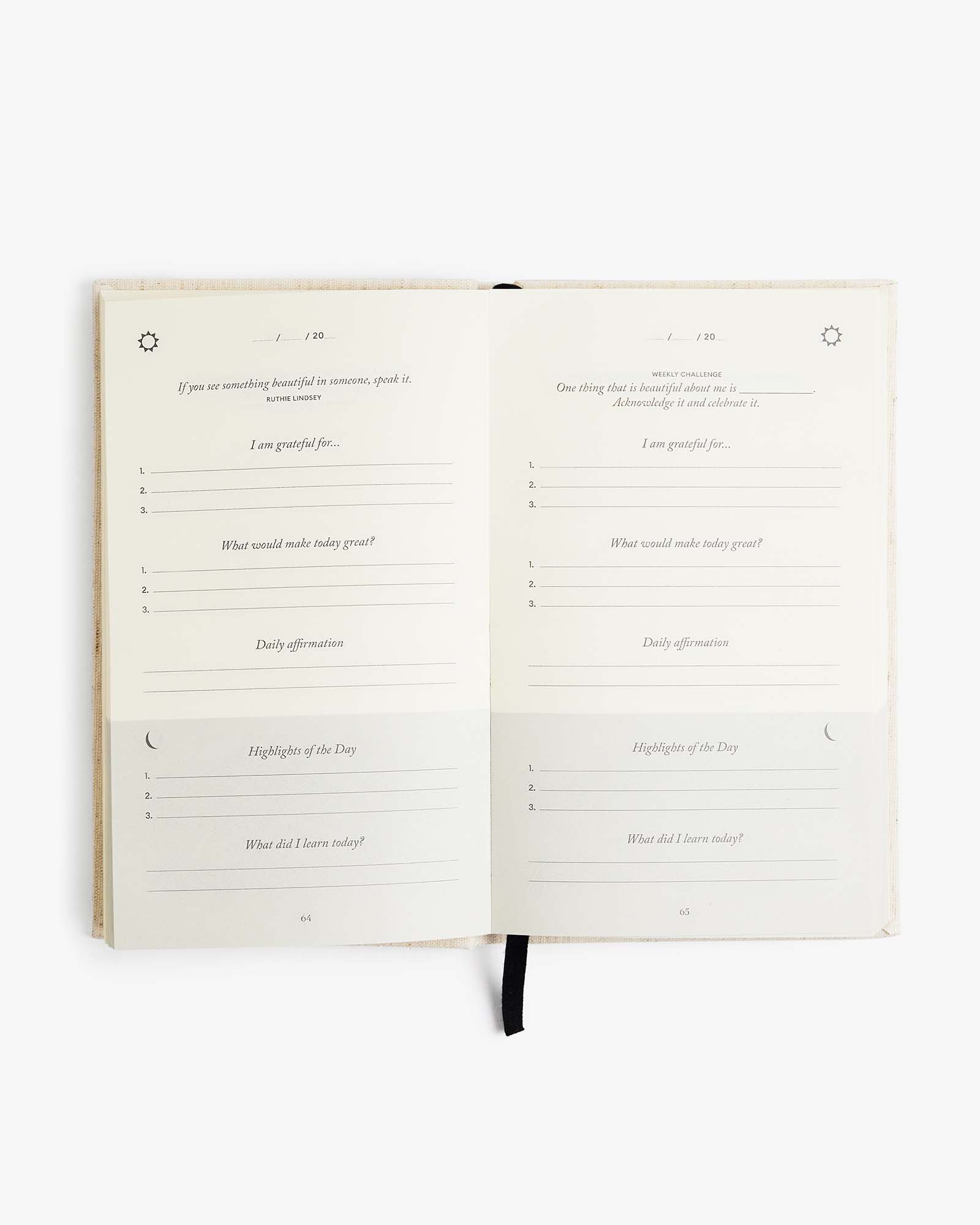The Five Minute Journal – Original Linen | Daily Guided Journal | Gratitude & Mindfulness