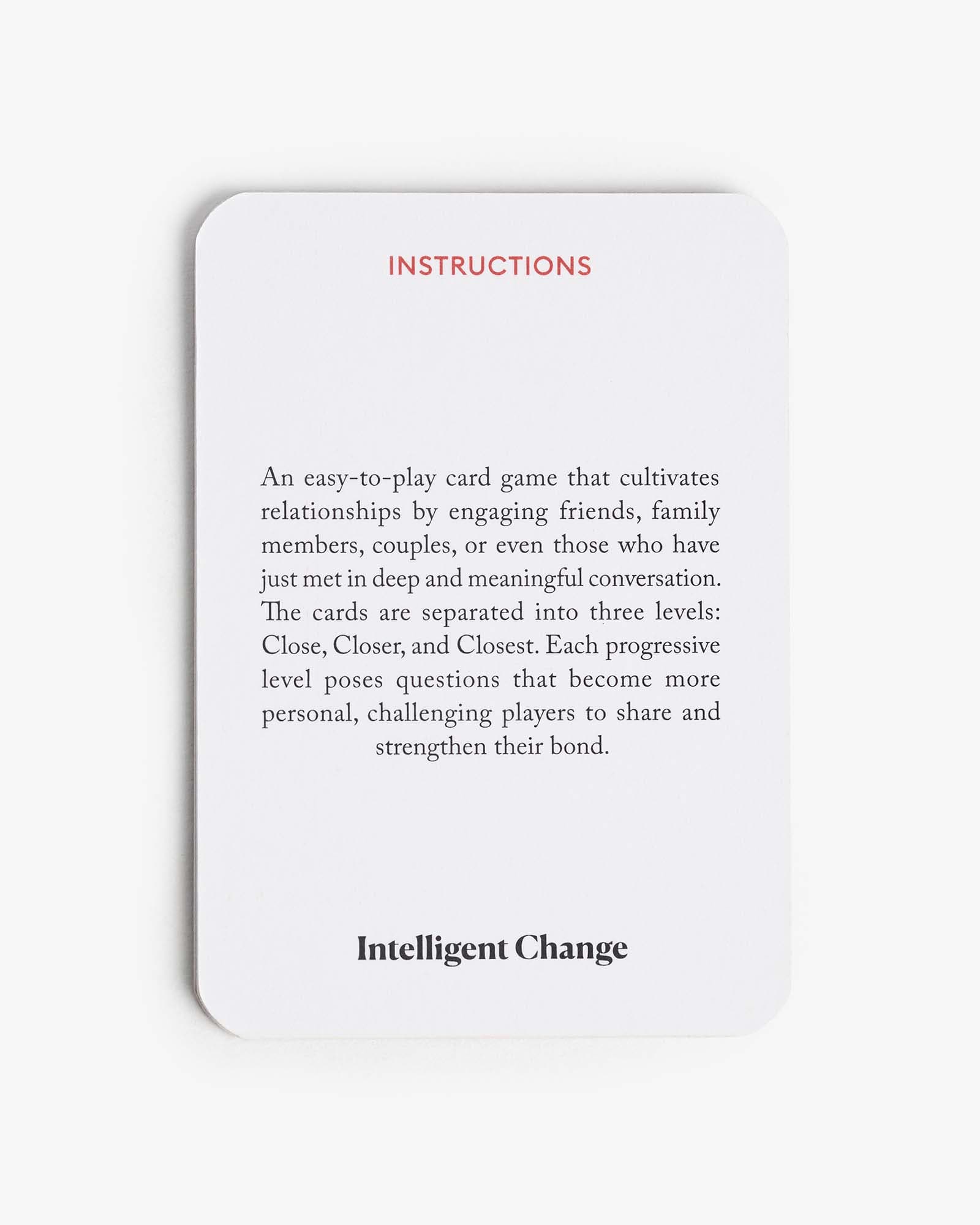 Get Closer Conversation Game – Original | Card Game for Groups | Icebreaker & Connection