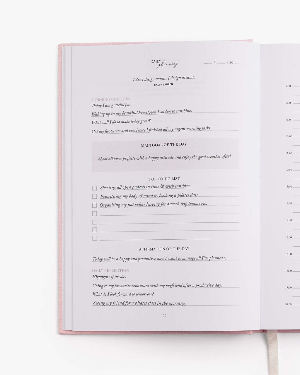 LIFE&Style Planner – Light Pink | Weekly Lifestyle Planner | Mindfulness & Organization
