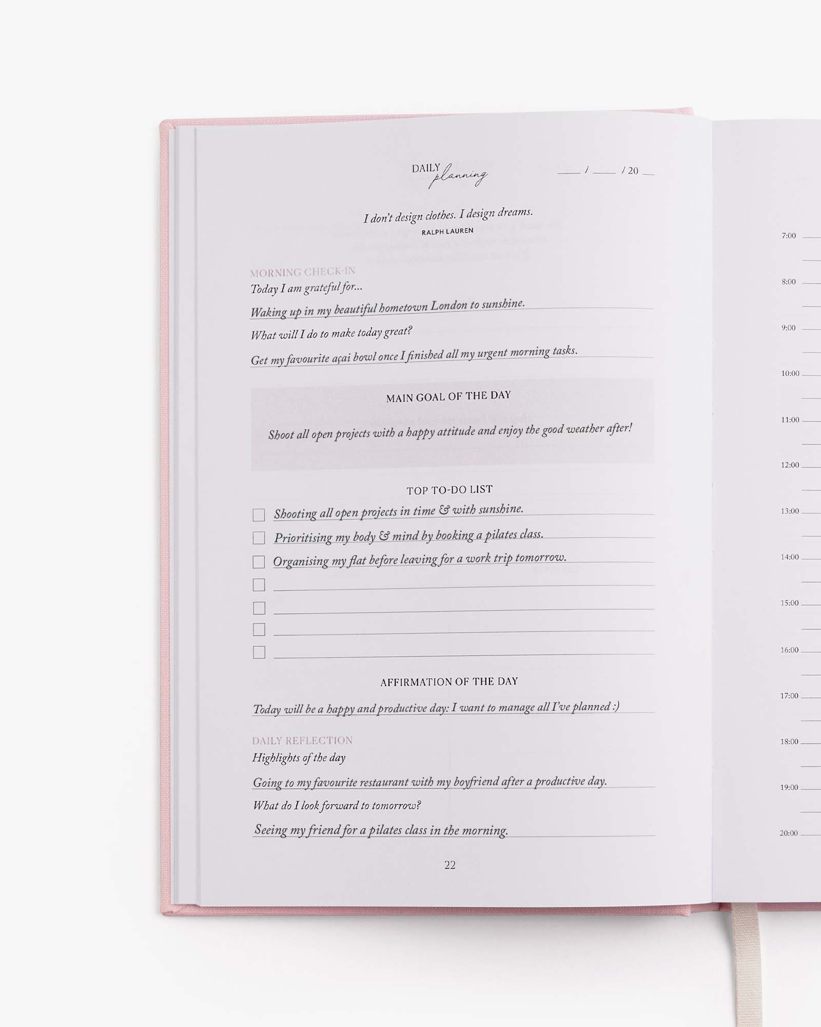 LIFE&Style Planner – Light Pink | Weekly Lifestyle Planner | Mindfulness & Organization
