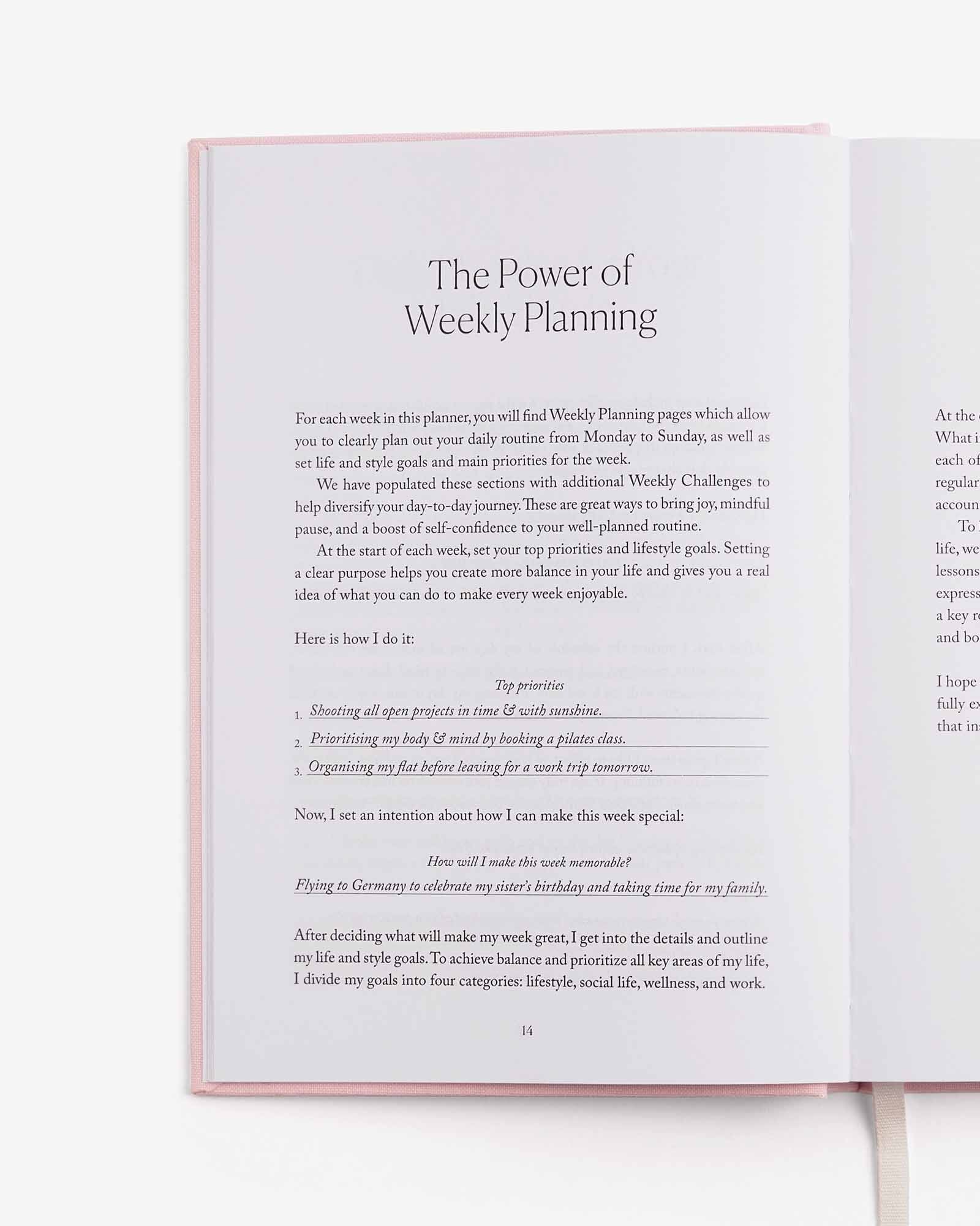 LIFE&Style Planner – Light Pink | Weekly Lifestyle Planner | Mindfulness & Organization
