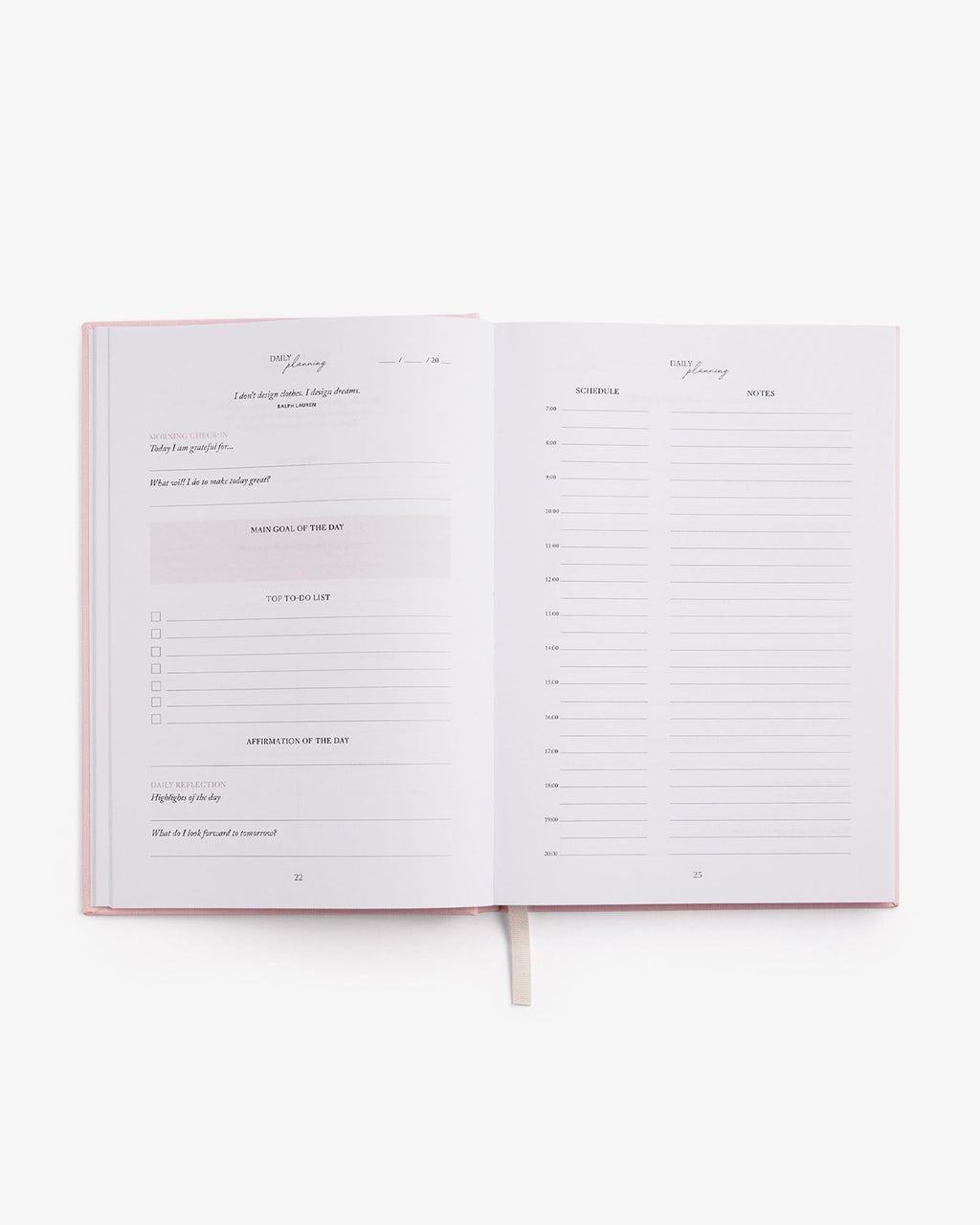 LIFE&Style Planner – Light Pink | Weekly Lifestyle Planner | Mindfulness & Organization