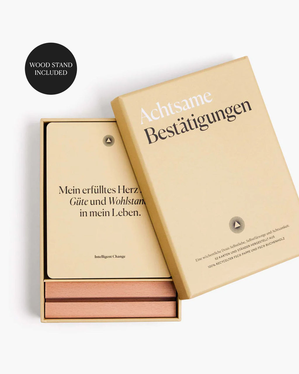 Mindful Affirmations – German Edition | Achtsame Bestätigungen | Affirmation Card Deck | Mindfulness