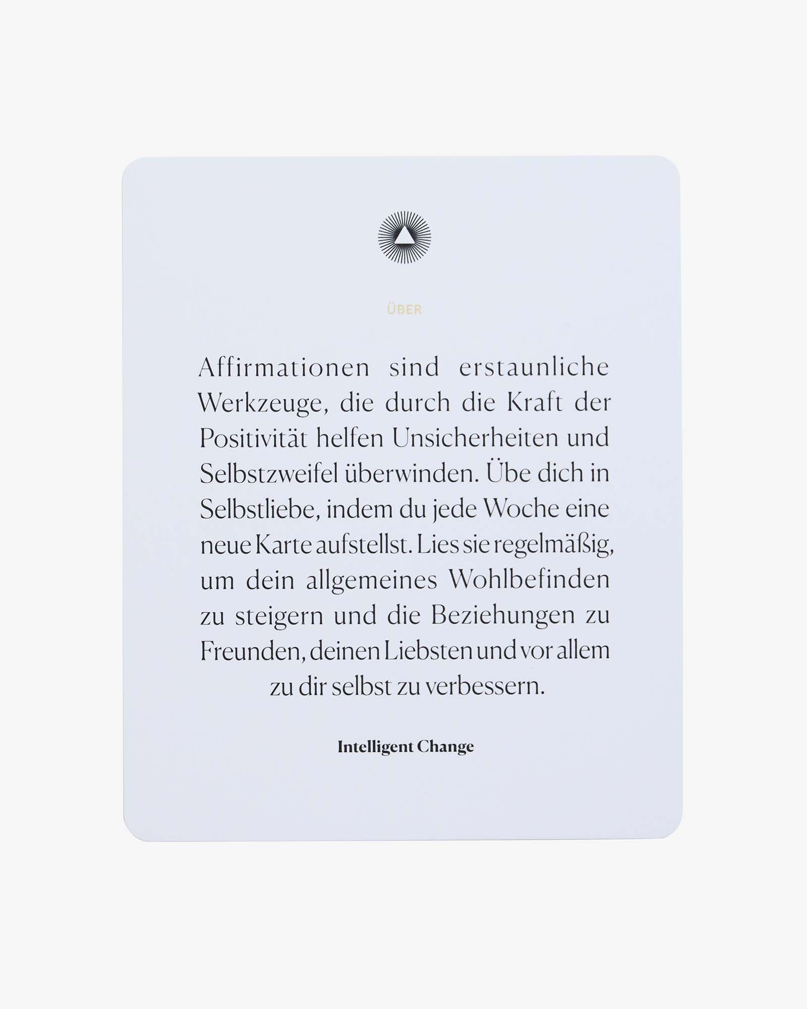 Mindful Affirmations – German Edition | Achtsame Bestätigungen | Affirmation Card Deck | Mindfulness
