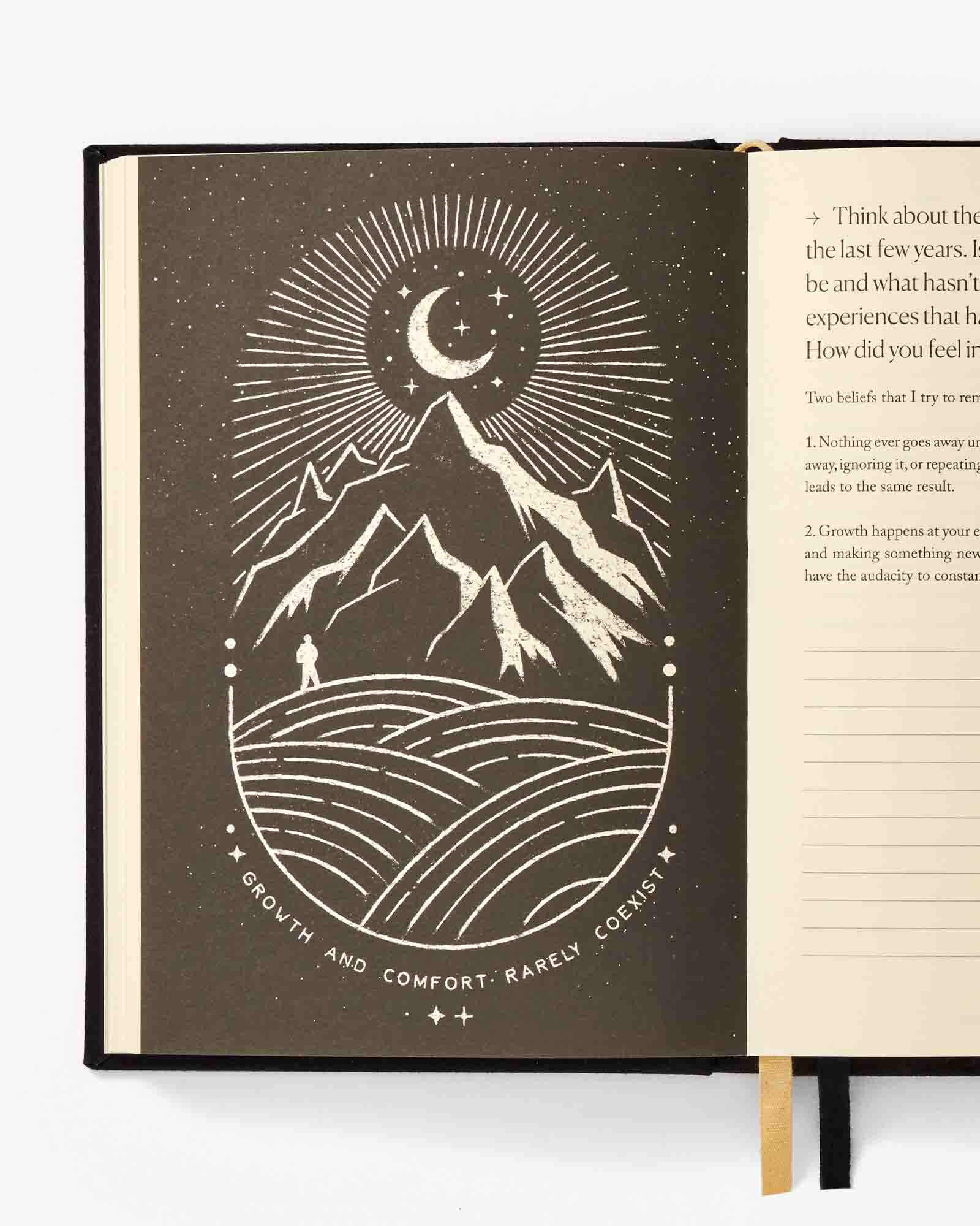 Notes to Mindfulness Journal – Stone Black | Guided Mindfulness Journal | Daily Reflection