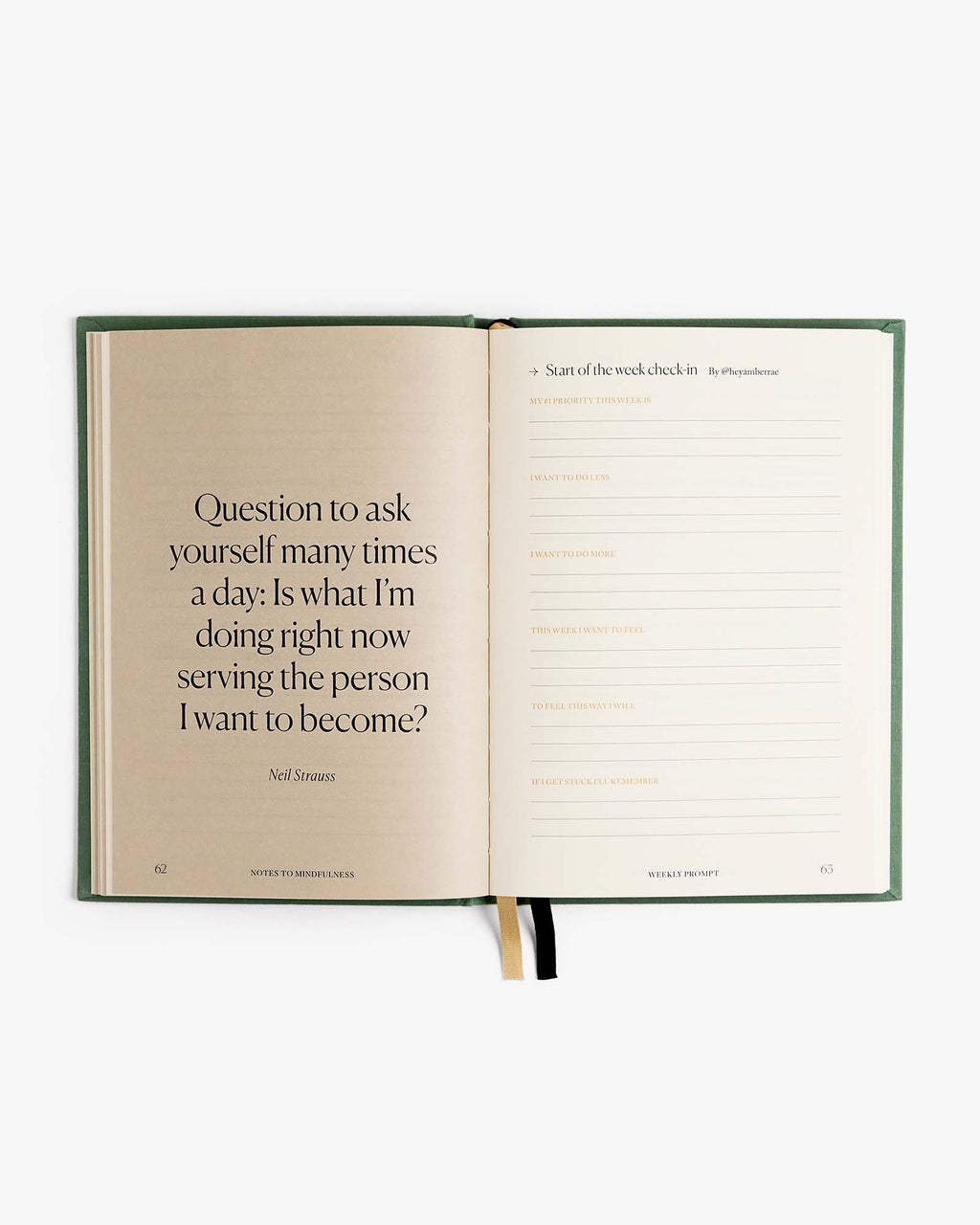 Notes to Mindfulness Journal – Sage | Guided Mindfulness Journal | Daily Reflection