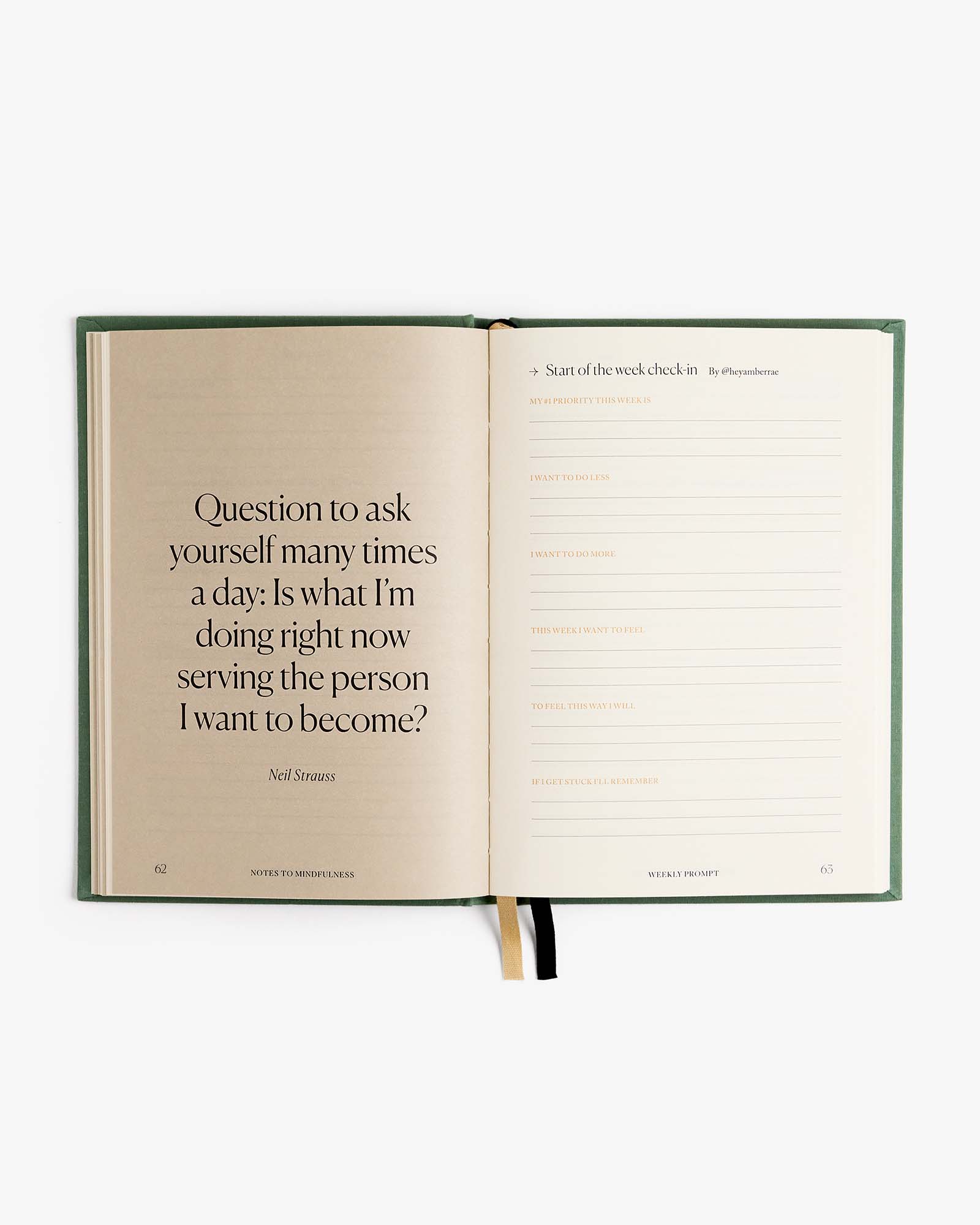 Notes to Mindfulness Journal – Sage | Guided Mindfulness Journal | Daily Reflection