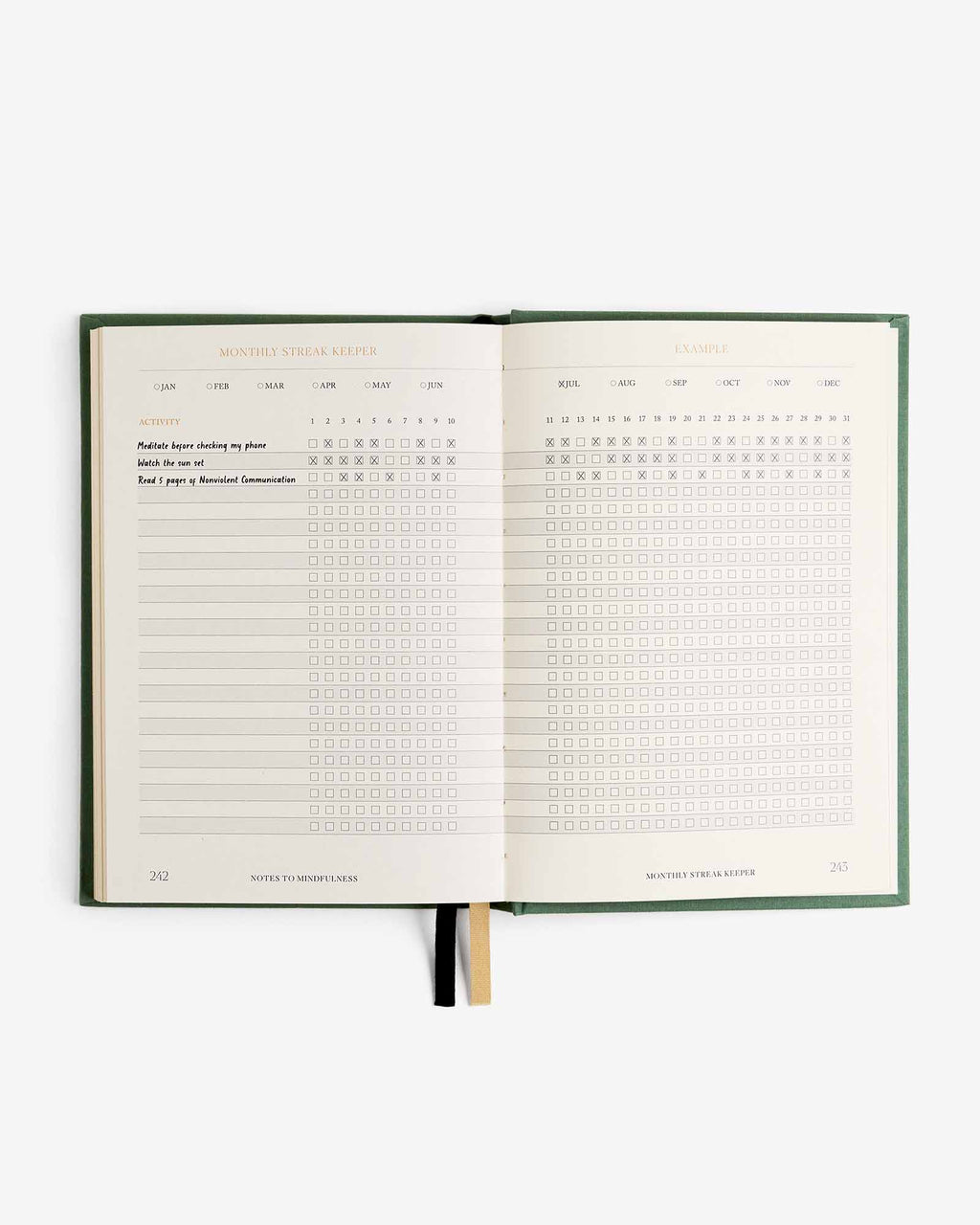 Notes to Mindfulness Journal – Sage | Guided Mindfulness Journal | Daily Reflection