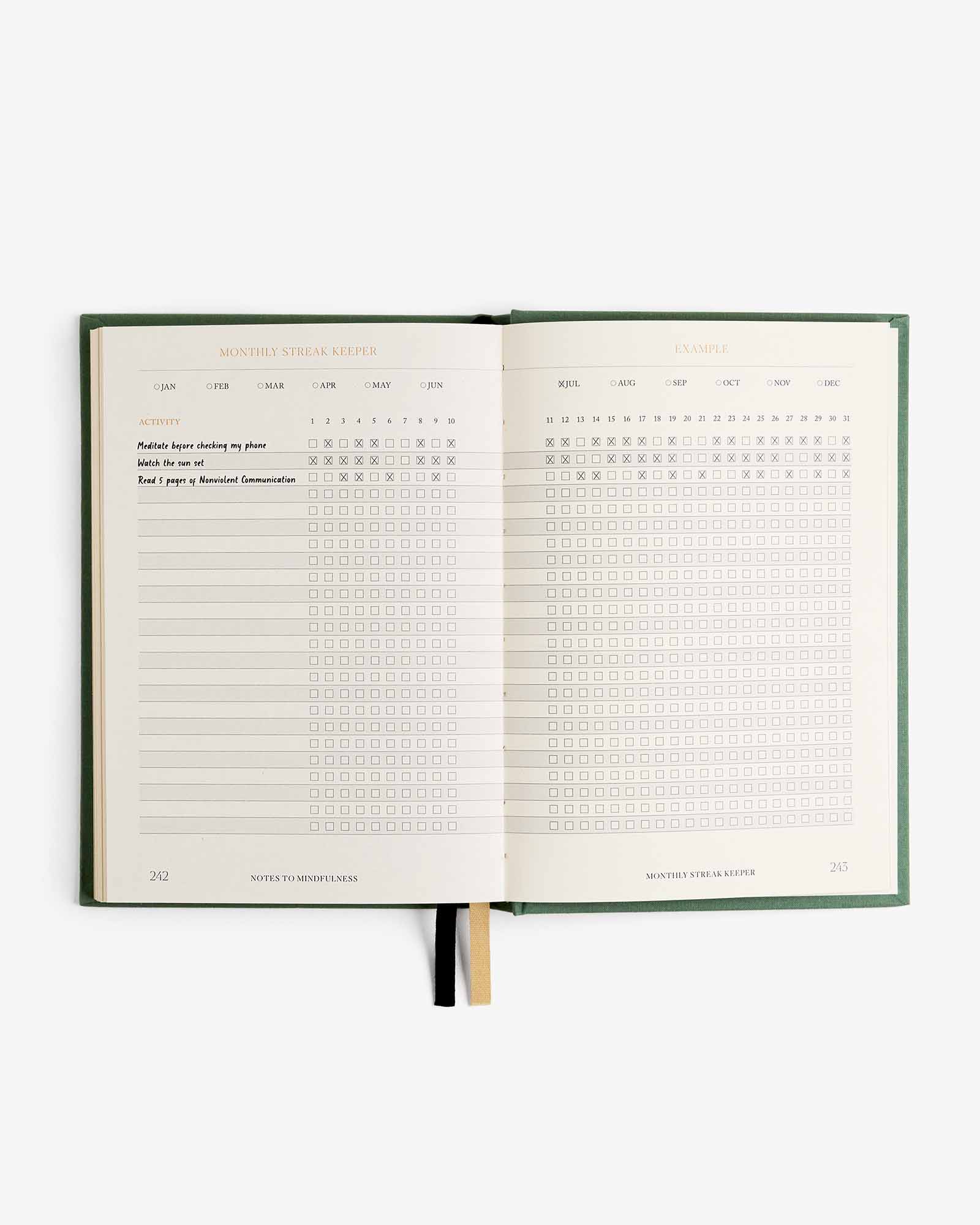 Notes to Mindfulness Journal – Sage | Guided Mindfulness Journal | Daily Reflection