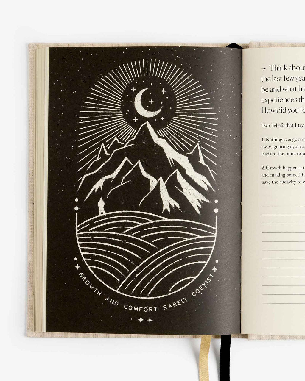 Notes to Mindfulness Journal – Linen | Guided Mindfulness Journal | Daily Reflection