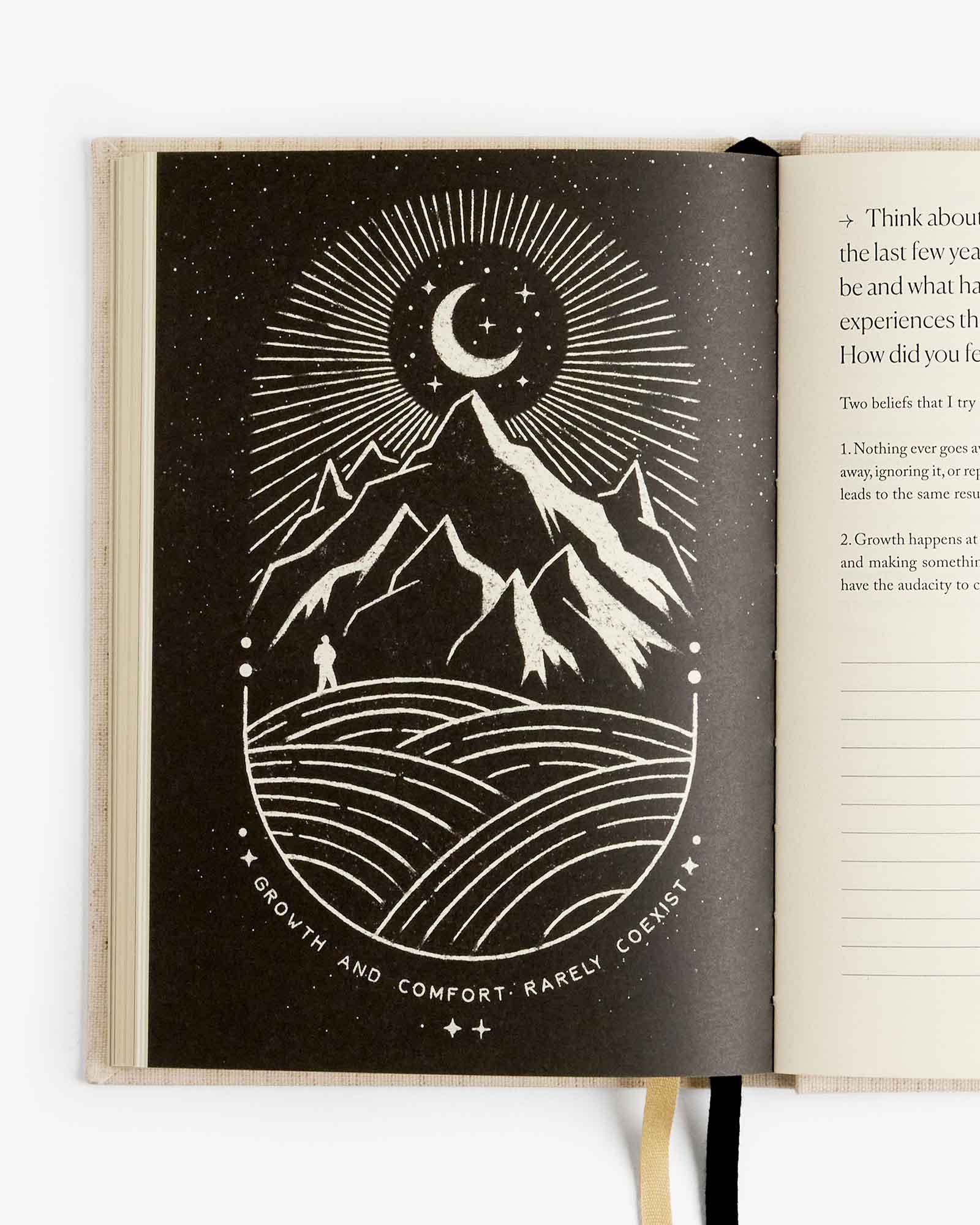 Notes to Mindfulness Journal – Linen | Guided Mindfulness Journal | Daily Reflection