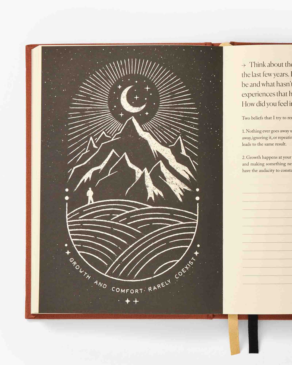 Notes to Mindfulness Journal – Sunset Orange | Guided Mindfulness Journal | Daily Reflection