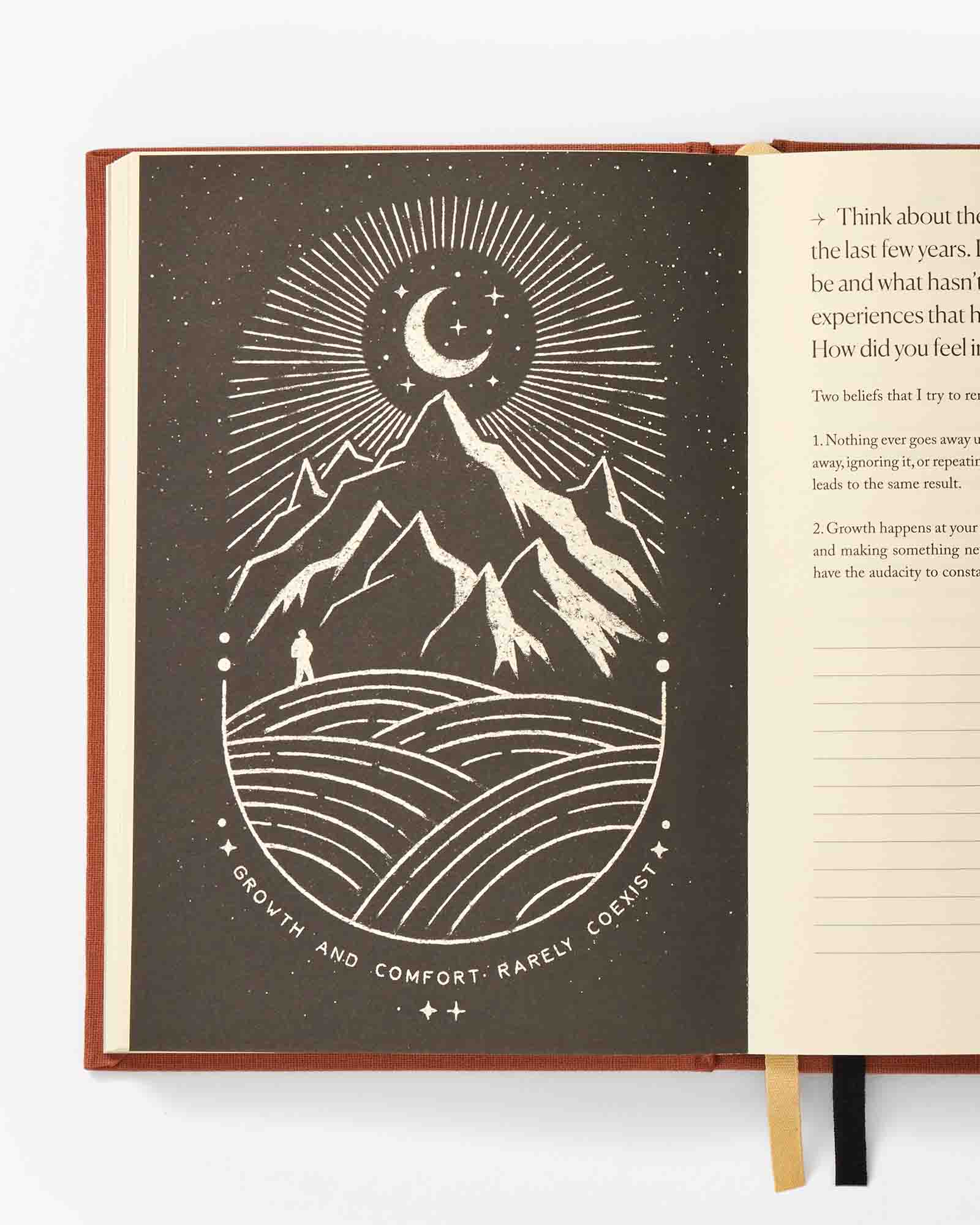Notes to Mindfulness Journal – Sunset Orange | Guided Mindfulness Journal | Daily Reflection