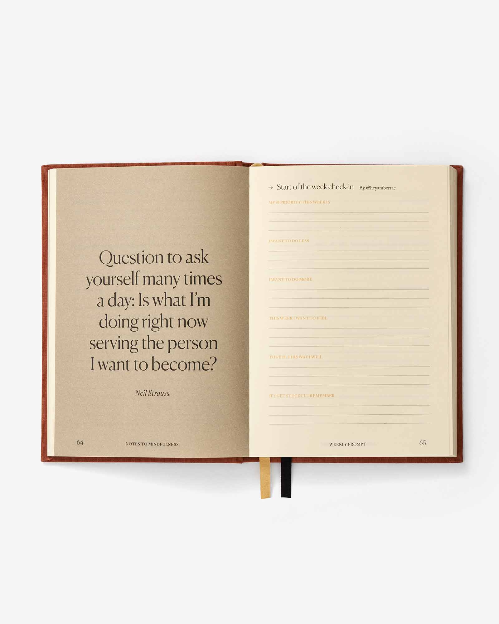 Notes to Mindfulness Journal – Sunset Orange | Guided Mindfulness Journal | Daily Reflection