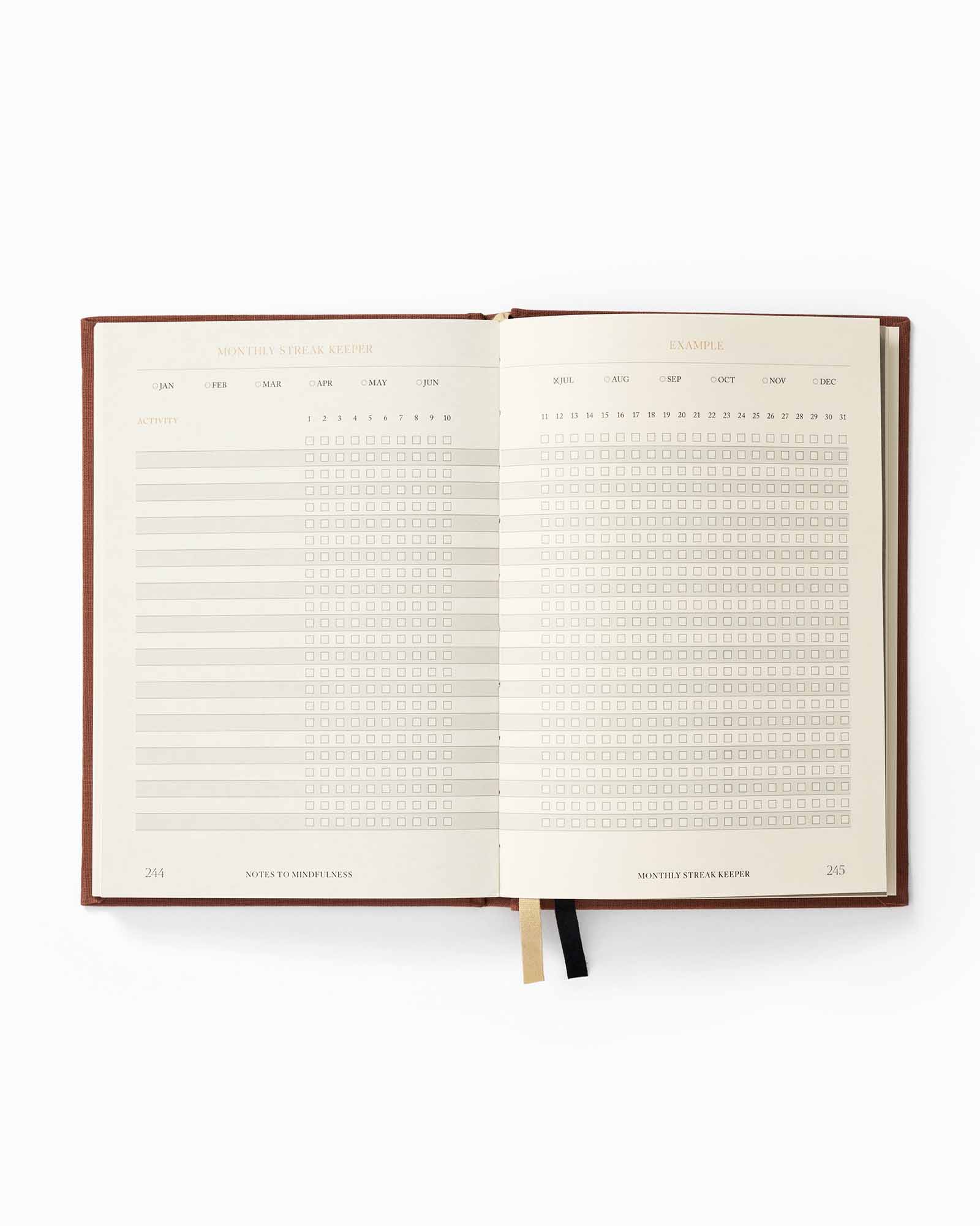 Notes to Mindfulness Journal – Sunset Orange | Guided Mindfulness Journal | Daily Reflection