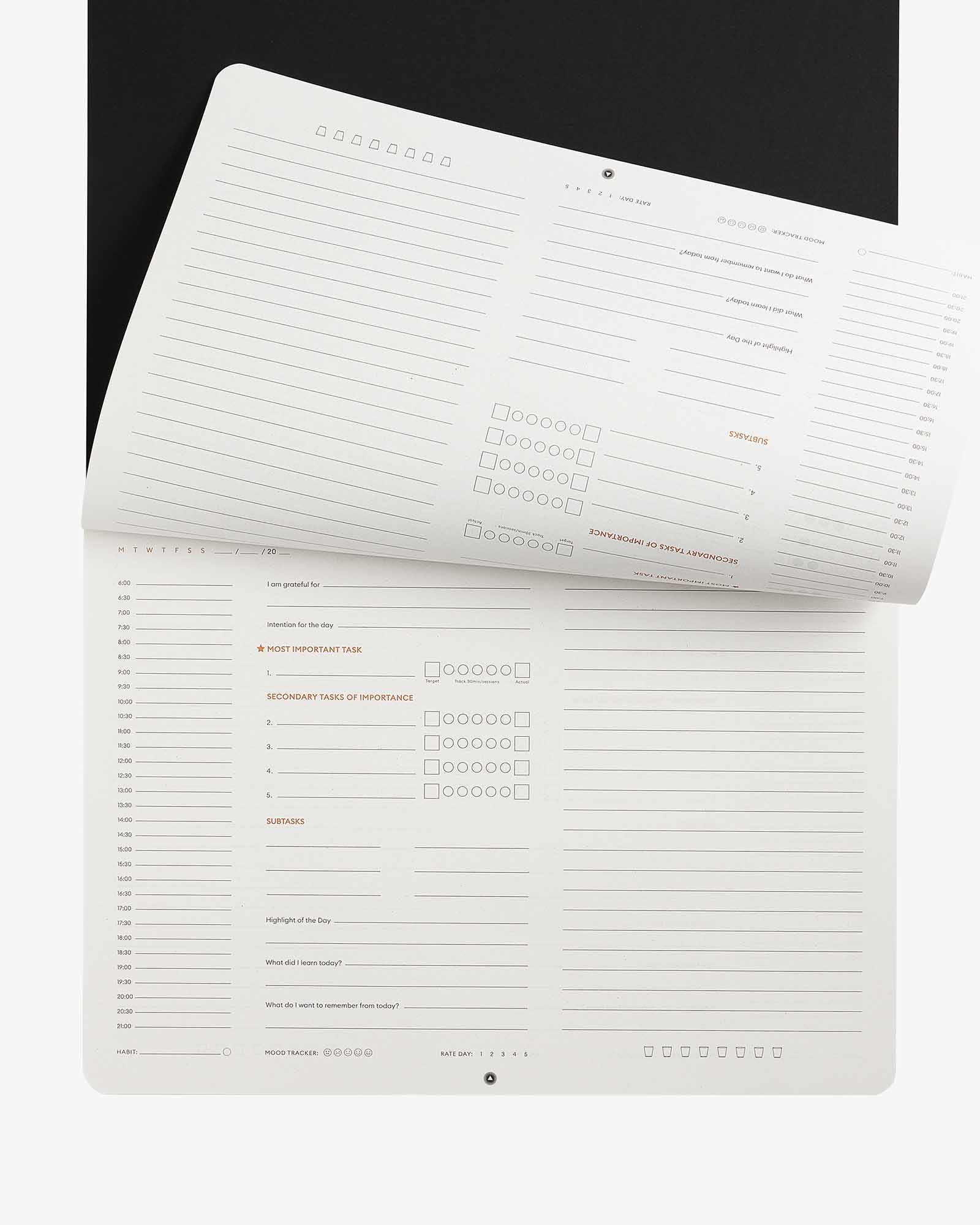 Productivity Daily Desk Pad | Daily Planning Notepad | Focus & Time Management