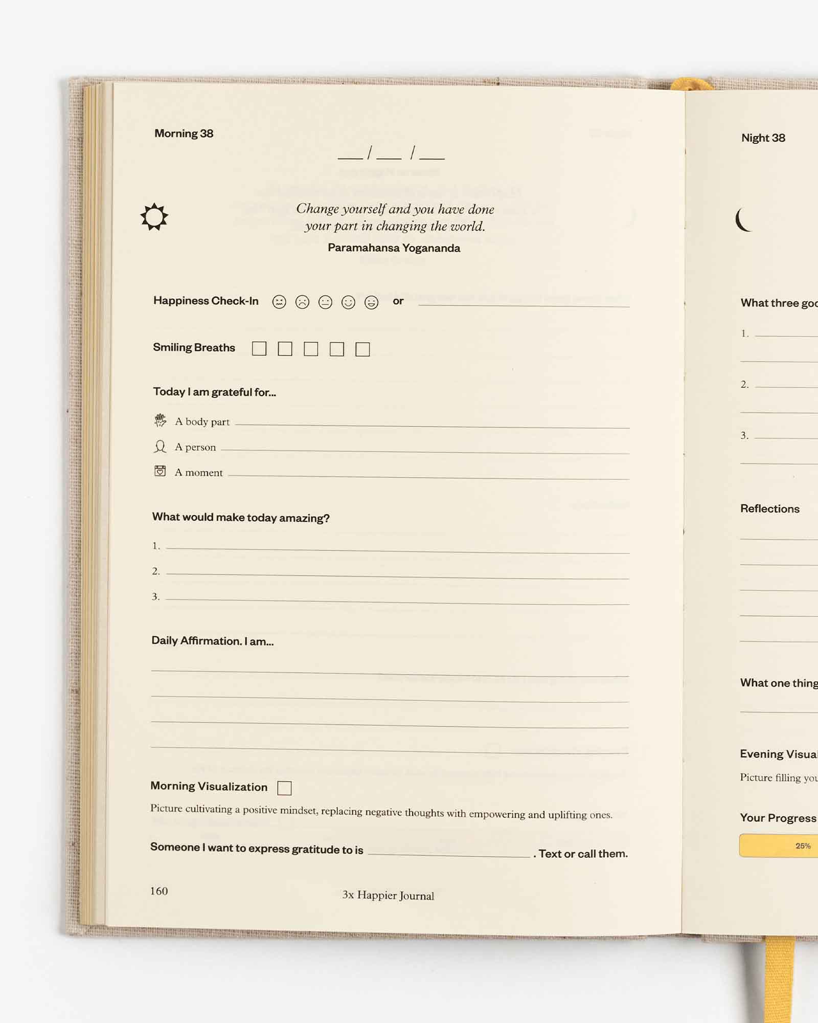 3x Happier Journal | Daily Guided Happiness Journal | Gratitude & Positive Mindset