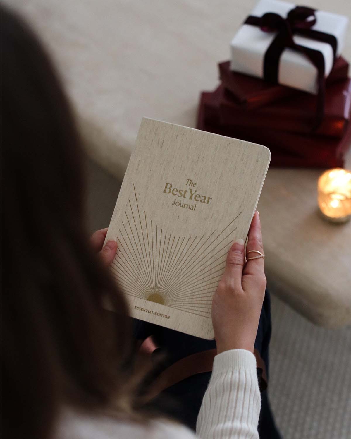 Best Year Journal Essential – Oat | Compact Goal-Setting Journal | Mindfulness & Productivity