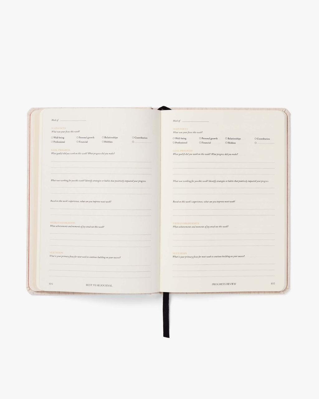 Best Year Journal – Oat | Annual Goal-Setting Journal | Mindfulness & Productivity