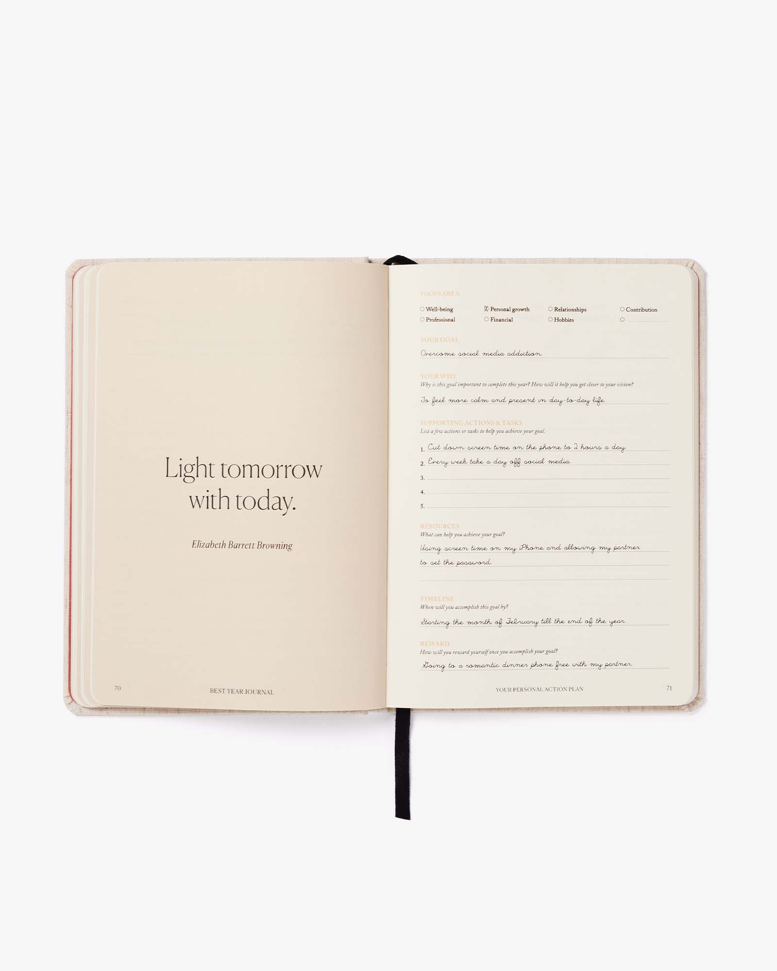 Best Year Journal – Pink | Annual Goal-Setting Journal | Mindfulness & Productivity