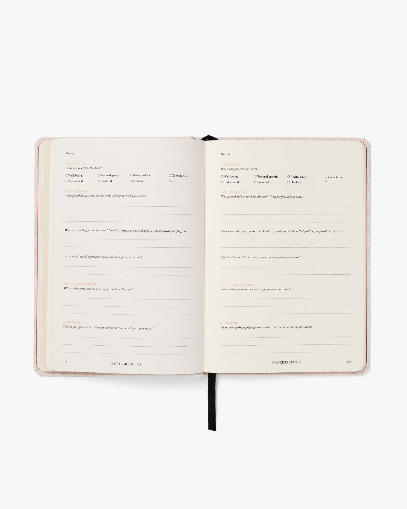 Best Year Journal – Pink | Annual Goal-Setting Journal | Mindfulness & Productivity