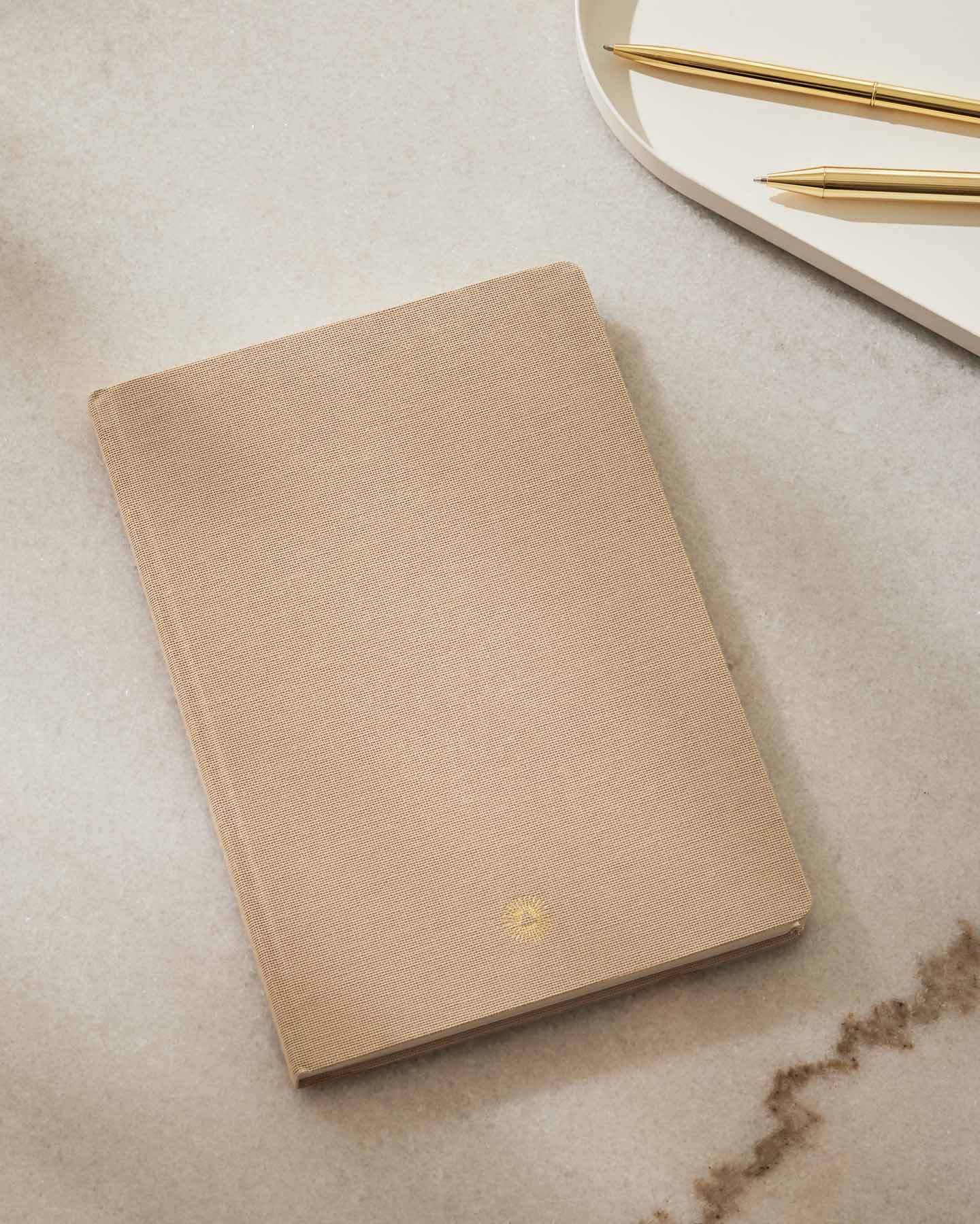 Premium Notebook – Beige | Hardcover Lined Notebook | Journaling & Stationery