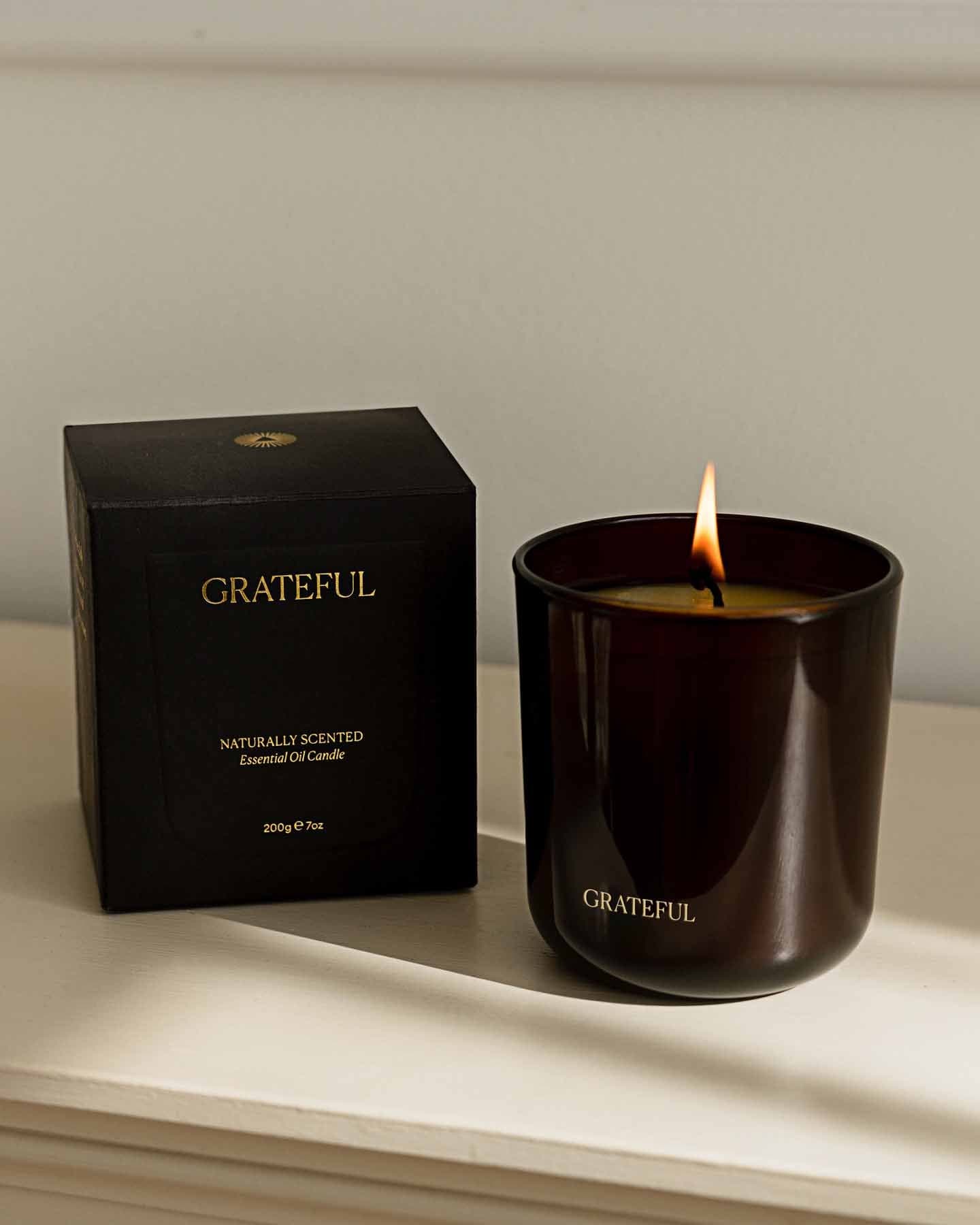 Grateful Pure Essential Oil Candle | 100% Natural Essential Oil Candle | Aromatherapy & Home Fragrance