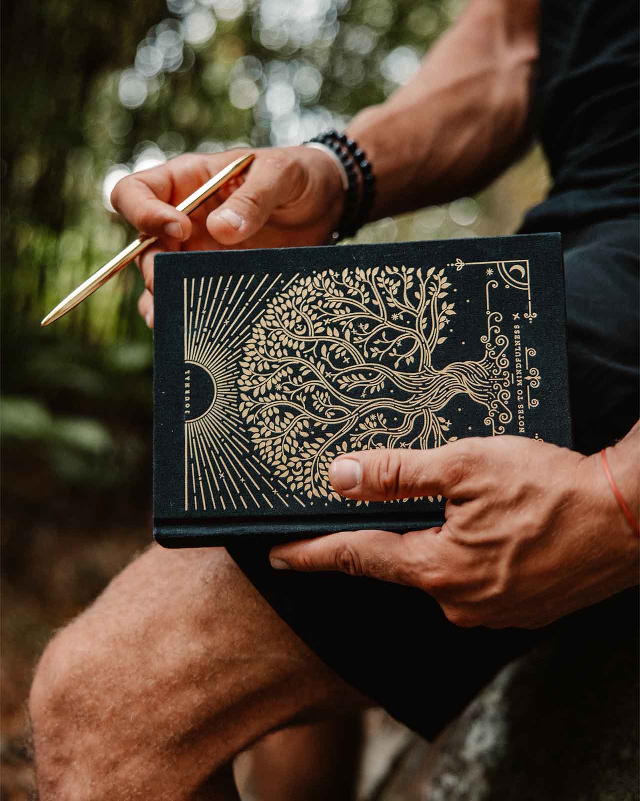 Notes to Mindfulness Journal – Stone Black | Guided Mindfulness Journal | Daily Reflection