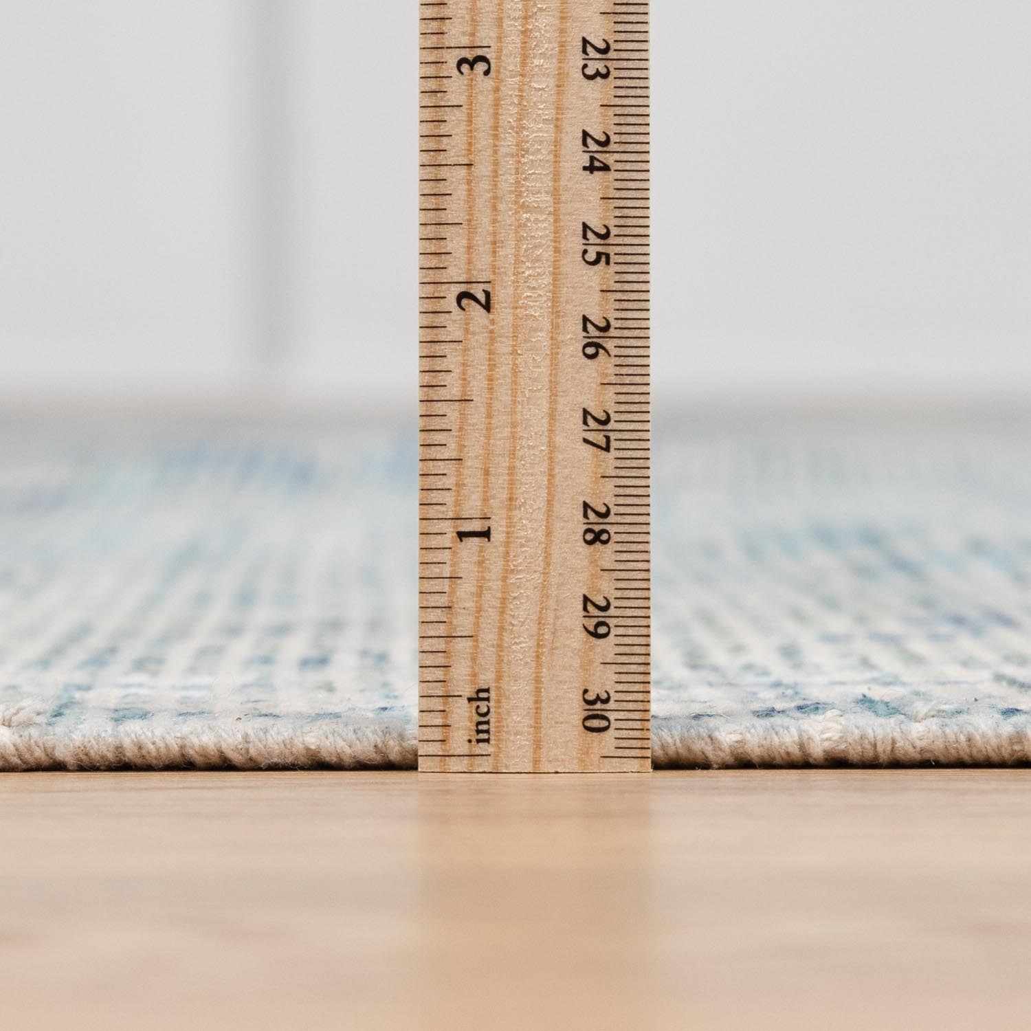 Byers Handmade Cotton-Blend Aqua Rug | Handwoven Area Rug | Boho Home Decor