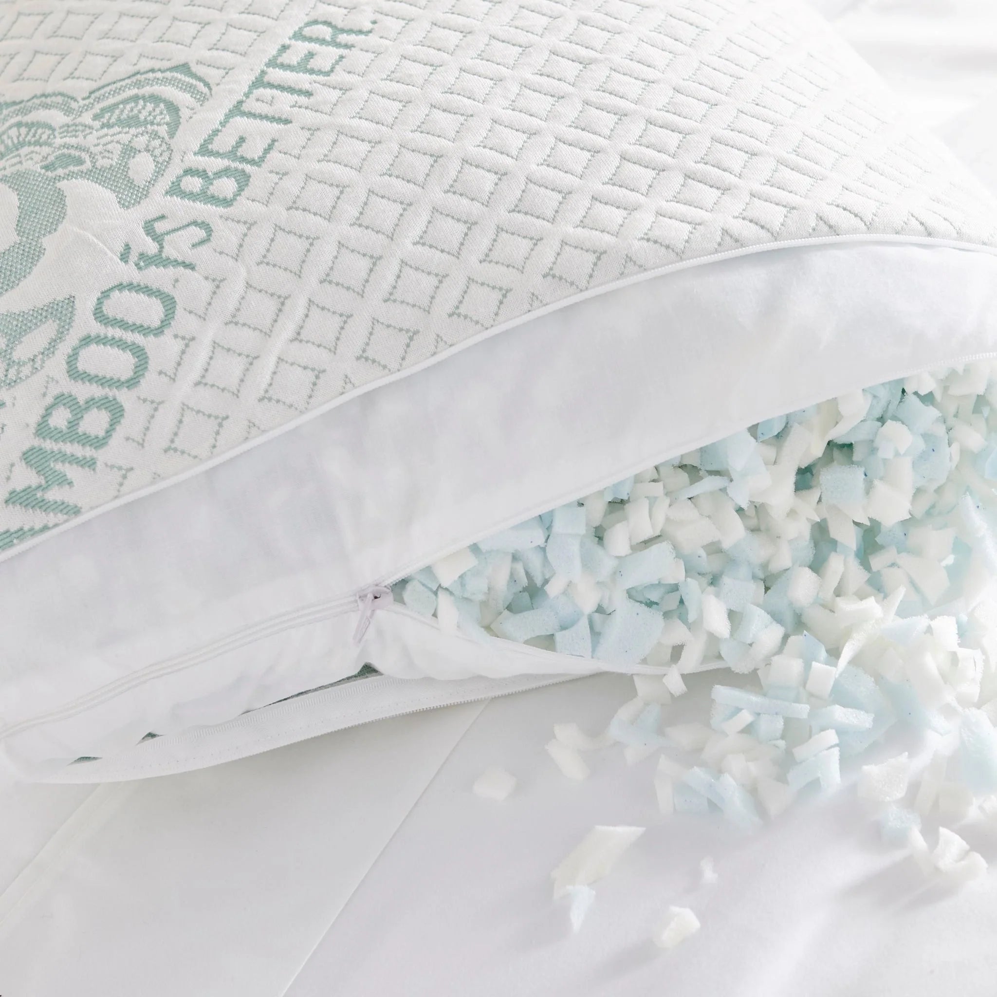Adjustable Bamboo Cooling Pillow | Bed Pillow | Temperature-Regulating & Hypoallergenic