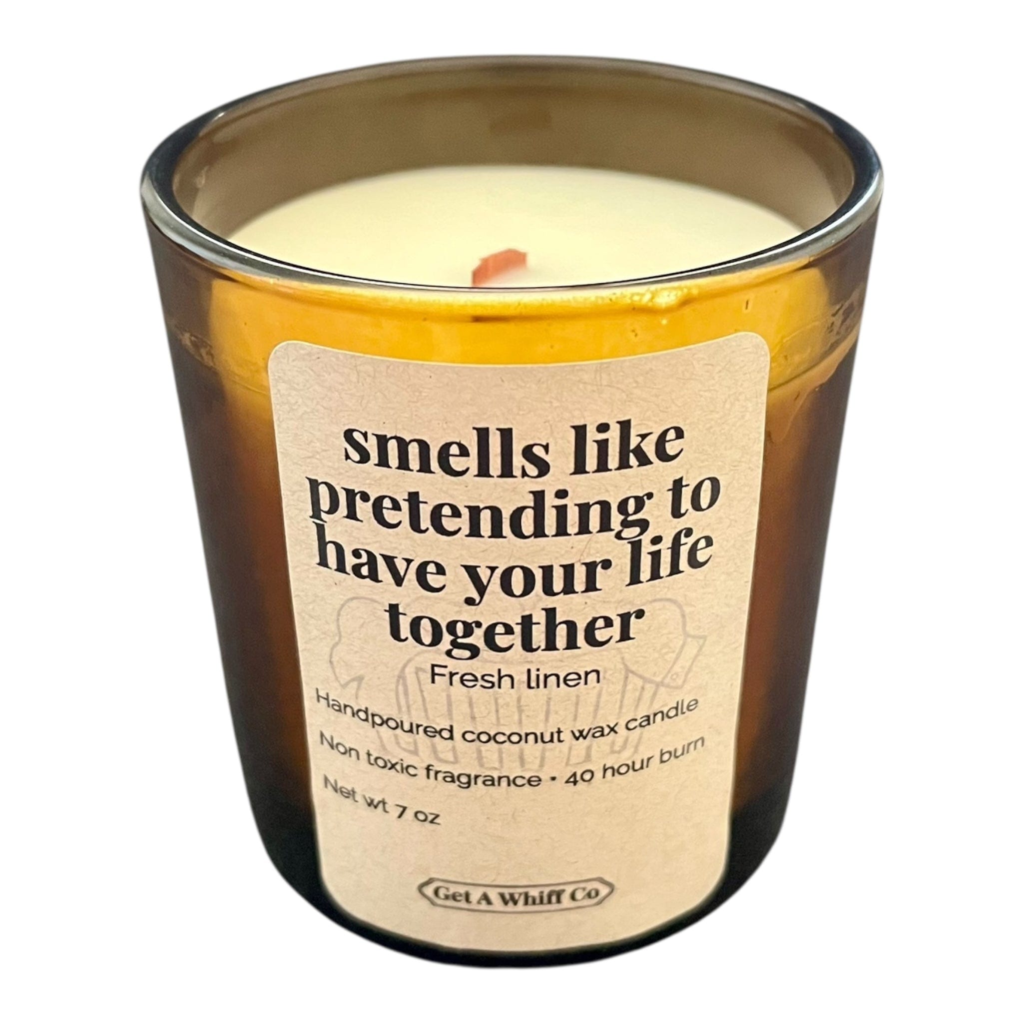 Minimalist Amber Candles – Choose Your Scent | Soy Wax Candle in Amber Glass | Home Fragrance