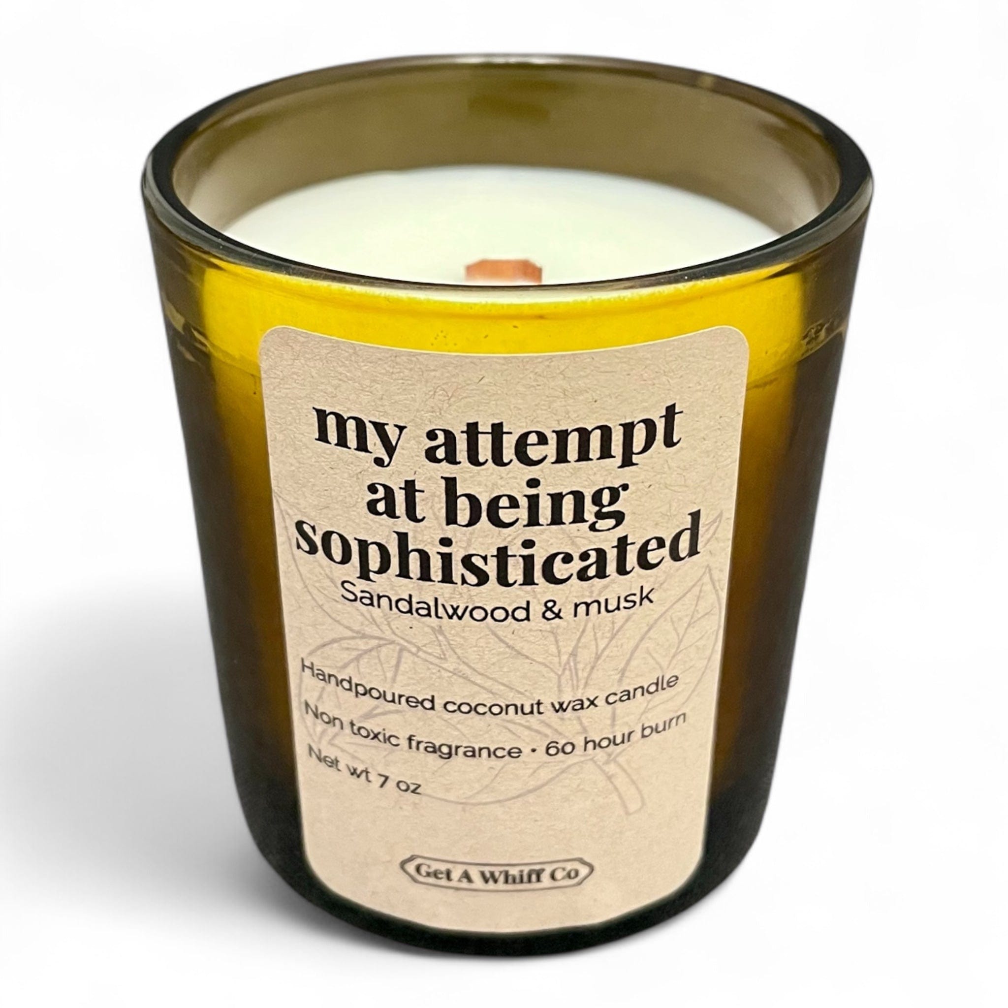 Minimalist Amber Candles – Choose Your Scent | Soy Wax Candle in Amber Glass | Home Fragrance
