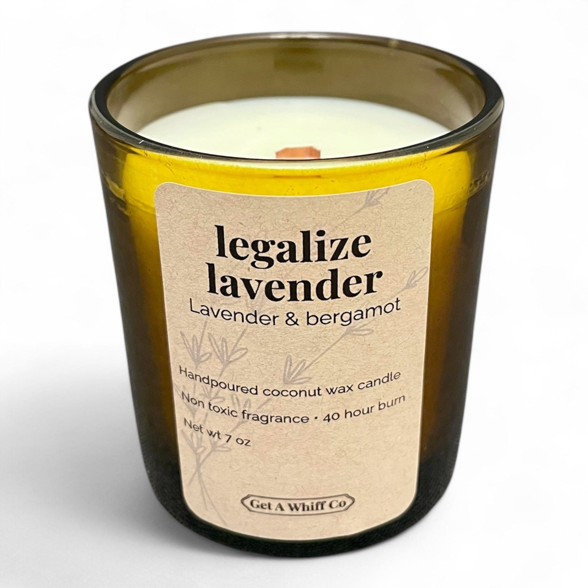 Minimalist Amber Candles – Choose Your Scent | Soy Wax Candle in Amber Glass | Home Fragrance